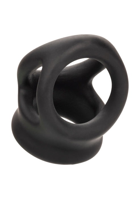 Alpha Ring, Liquid Silicone Dual Cage & Ring, black