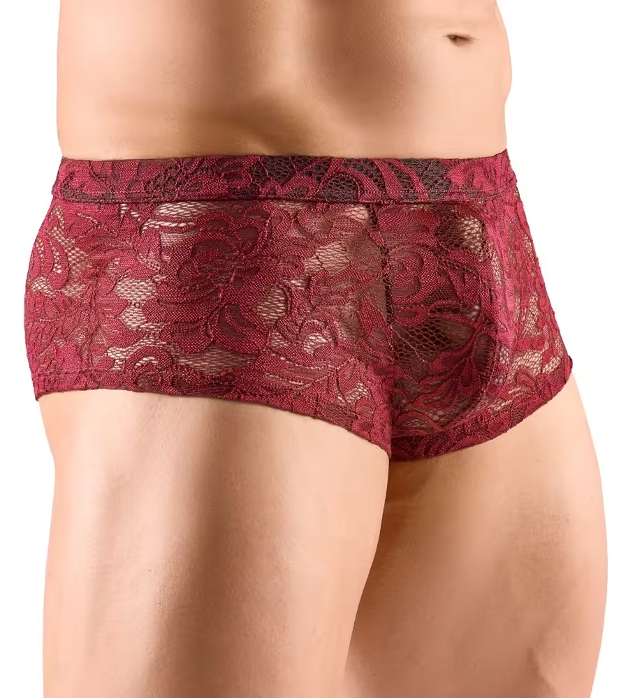 Rode broek met kant motief