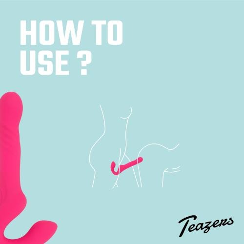 Teazers Strapless Strap On Vibrator - Roze