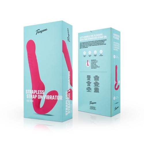 Teazers Strapless Strap On Vibrator - Roze