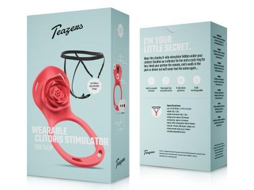 Teazers - Wearable Clitoris Stimulator Harness - Rood