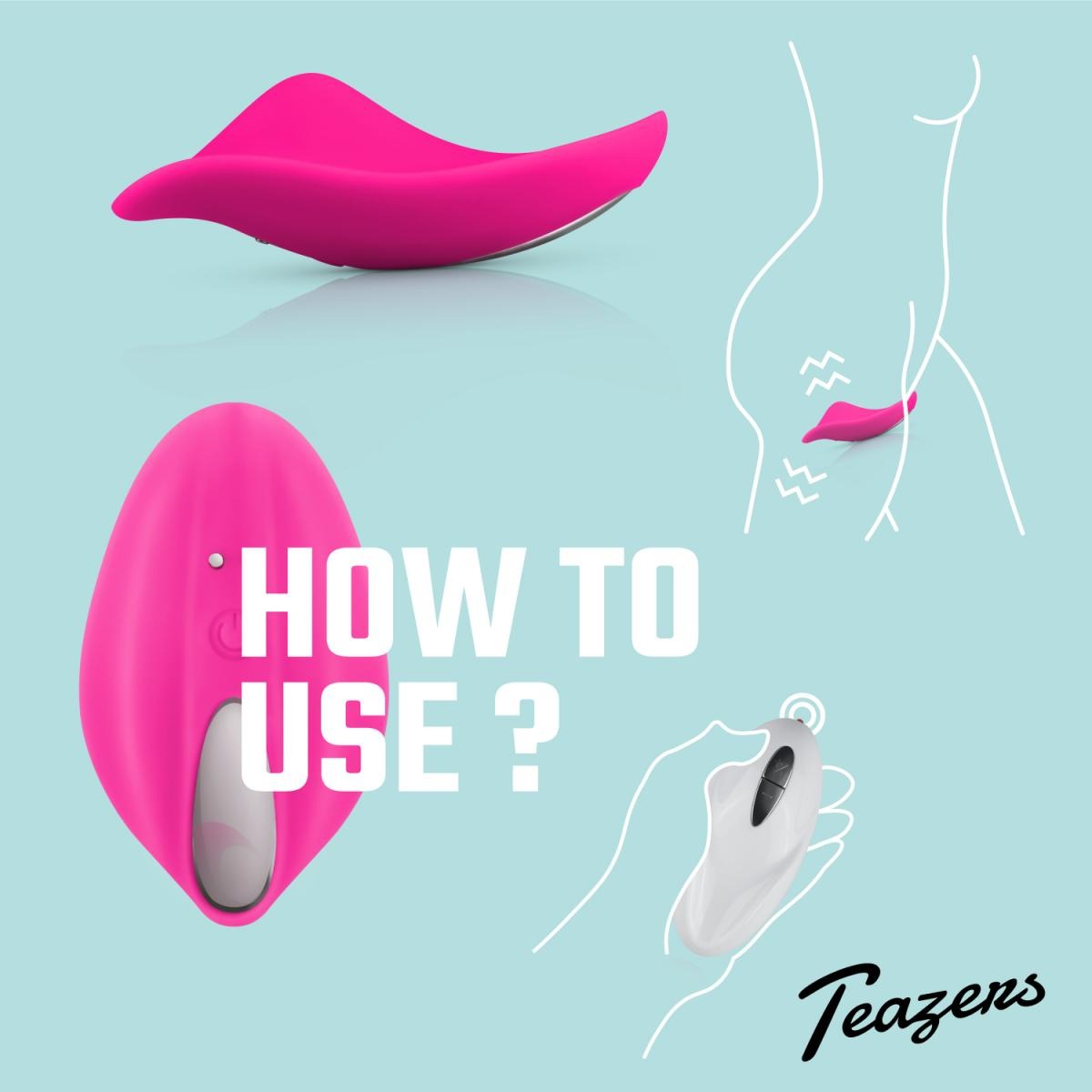 Teazers – Panty Pleasure Clitoris Vibrator – Roze