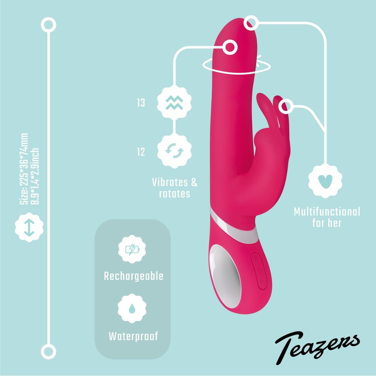 Teazers – Rabbit Vibrator – Roze