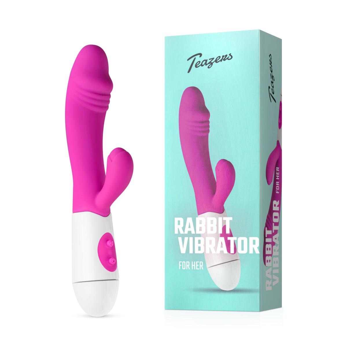 Teazers – Realistische Rabbit Vibrator – Roze