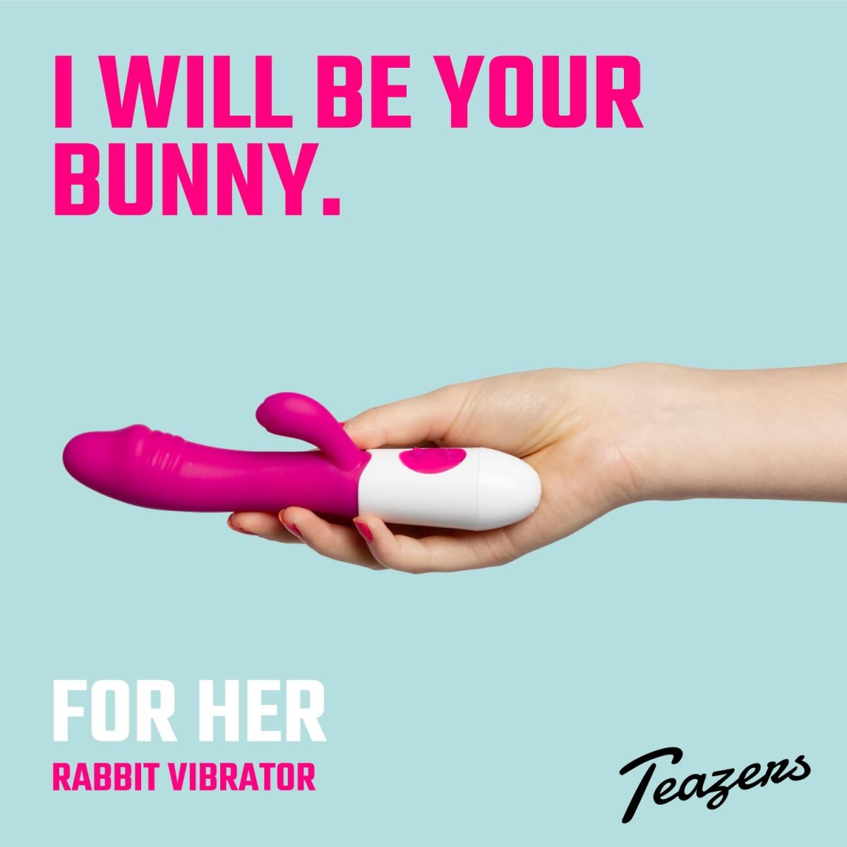 Teazers – Realistische Rabbit Vibrator – Roze